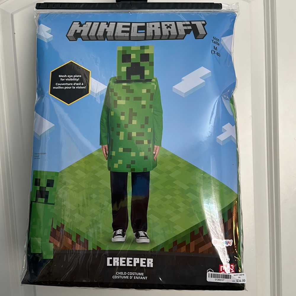 Minecraft Creeper Child’s Costume Size 7/8